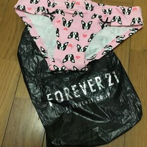 ☆ N01☆ 送料185円可 未使用 紙タグ無し Forever21 フォーエバー21 ショーツ コットン ビキニ フレンチブル柄 ピンク