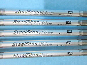 中古シャフト トゥルーテンパー SteelFiber/スチールファイバー i80cw (R) ゴルフプライド ツアーベルベット グリップ装着 5本セット