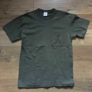 CROSS ＆ STTTCH ポケット付き半袖Tシャツ Ｌサイズ美品　カーキ