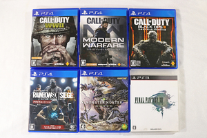 【PS4／PS3】ゲームソフト 6タイトル『CALL of DUTY MODERN WARFARE／WWII／BLACK OPS III』『レインボーシックス デラックス』他 USED