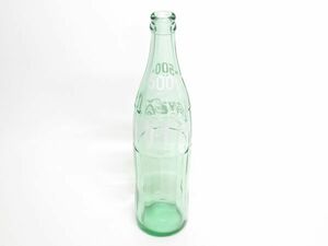 昭和レトロ ガラス瓶「1972年 コカ・コーラ COCA-COLA 500ml」1個 洗浄 清掃済【タテ28.5cm×直径6.5cm】アンティーク インテリア 展示
