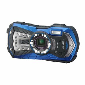 【中古】RICOH 防水デジタルカメラ RICOH WG-40W ブルー 防水14m耐ショック1.6m耐寒-10度 RICOH WG-40W BL