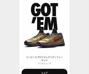 NIKE KOBE 5 UNDEFEATED アンディフィーテッド プロトロ PROTRO HALL OF FAME ナイキ コービー 殿堂入り supreme 限定