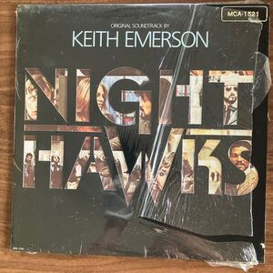 NIGHTHAWKS OST ナイトホークス KIETH EMERSON キース・エマーソン 変形ジャケット BSR-5196 MCA2576 ELP プログレ カットあり