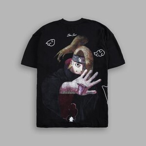 Darc Sport DEIDARA AKATSUKI SIDE BY SIDE OVERSIZED TEE BLACK XL ダルクスポーツ デイダラ サイド オーバーサイズ Tシャツ ブラック 暁