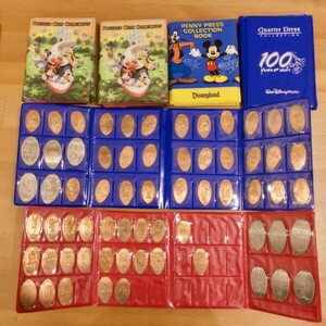 DISNEY PRESSED COIN COLLECTION BOOK 6冊セット　WDW,DLのペニープレスドコイン入り