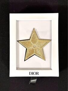 クリスチャンディオール Christian Dior ピンバッチ ゴールドスター 星 ETOILE エトワール 刺繍 75008 Paris - France W1S 2UE プレゼント