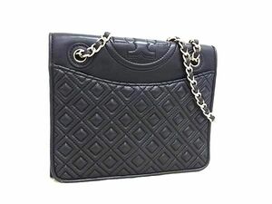 1円 ■美品■ TORY BURCH トリーバーチ フレミング チェーン ショルダーバッグ 肩掛け レディース ブラック系 FH0810