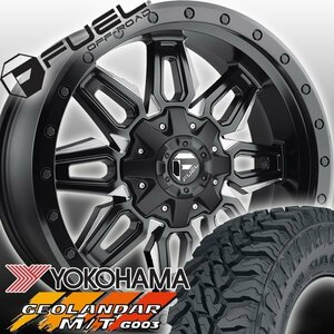 FUEL D591 Neutron ハマー H2 H1 HUMMER 20インチマッドタイヤホイールセット YOKOHAMA GEOLANDAR MT M/T 35x12.50R20 37x12.50R20