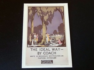 ポストカード1枚 ★The Ideal Way-By Coach ■London Transport Museum 交通博物館　LTM 248 ★1928ポスターの復刻 ★概ね状態良好です