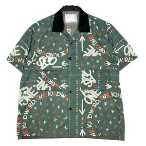 sacai サカイ　23SS x Eric Haze Graphic Print S/S Shirts グリーン系 サイズ:1