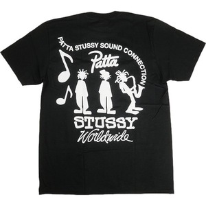 STUSSY ステューシー ×PATTA 24SS SOUND CONNECTION TEE BLACK Tシャツ 黒 Size 【M】 【新古品・未使用品】 20808552