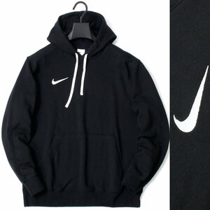 新品 秋冬 NIKE ナイキ 裏起毛 スウェット パーカー 2XL (USサイズ) 黒 プルオーバー フーディ スウッシュ メンズ ロゴ刺繍 ◇CZ3187B