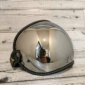 ビンテージ ヘルメット ゴーグル B シルバー ミラータイプ バイザー バブル シールド BUCO オーシャンビートル shoei bell Thompson 500TX