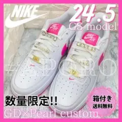 NIKE ナイキ AIR FORCE 1 エアフォース1 ゴールドピンク24.5