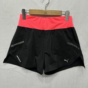 PUMA プーマ ランニング ジョギング ショート ハーフ パンツ ウェア レディース M 黒 ブラック b20167