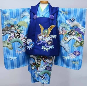 七五三 三歳 男児 被布着物フルセット 日本製 陽気な天使 祝着 新品（株）安田屋 NO37119-1