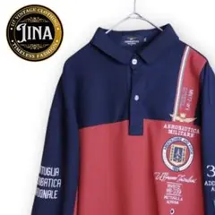 【長袖ポロシャツ XL　Aeronautica Militare イタリア空軍】