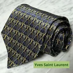 Yves Saint Laurent ネクタイ ボタニカル柄