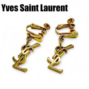 1円〜【美品】 YVESSAINTLAURENT カサンドラ ネジ式 イヤリング