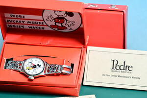 即決　 限定　1990年　復刻版　 パイアイ　ミッキーマウス　クォーツ時計　ペドル社　ディズニー