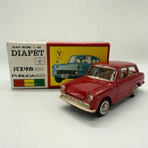 ミニカー ダイヤペット パブリカ 800 1/40 d-153 ヨネザワ YONEZAWA TOYOTA PUKLICA diapet 当時物 レトロ 赤色 RED