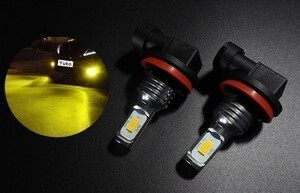 車検対応 黄金色 イエロー H8 H11 H16 LED フォグランプ RB1/RB2/RB3/RB4/RC オデッセイ/オデッセイ アブソルート 2個セット黄色