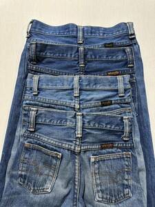 80s vintage Wrangler kids denim 4本セット USA製 ヴィンテージ ラングラー キッズデニム まとめ売りsize8,8,8,9古着 子供 リメイク