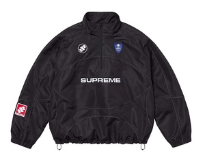 新品未着用 Supreme Reflective Piping Pullover Black 2024FW