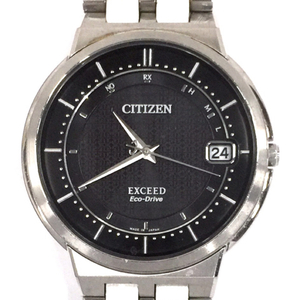 送料360円 シチズン エクシード エコドライブ ソーラー電波 腕時計 H113-T014020 稼働 CITIZEN QR011-537 同梱NG