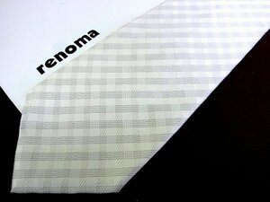 ♪7680C♪良品【フォーマル 白 柄】 レノマ【renoma】ネクタイ