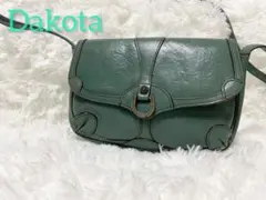 【美品】Dakota ダコタ ショルダーバッグ ミニバッグ グリーン 蹄鉄金具