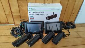 Alter+ AT-8801 ハイビジョン無線カメラ×4台＆モニター×2台セット　キャロットシステムズ オルタプラス　中古　送料無料