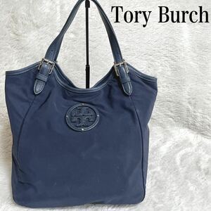 トリーバーチ Tory Burch ナイロン レザー トートバッグ ハンドバッグ