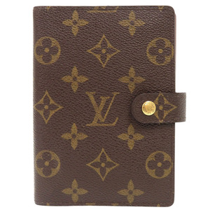 美品 ルイ ヴィトン アジェンダPM モノグラム R20005 ブラウン 手帳カバー LV 1209 LOUIS VUITTON