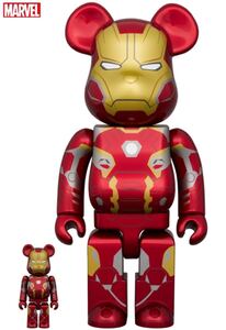 ベアブリック /BE@RBRICK INFINITY SAGA IRON MAN　MARK 45 100%&400%(メディコムトイ・フィギュア・MARVEL)