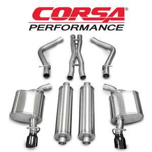 CORSA クライスラー300C RT 2005-2010年 5.7L V8 CAT-BACK エキゾースト ブラックTip 正規品