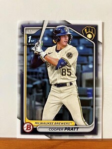 【2024 Bowman Baseball】BP-137 Cooper Pratt, Milwaukee Brewers