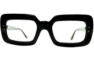 鋭角オールドCLASSICモードDESIGN 1960s フランス製 デッド FRAME FRANCE アバンギャルド幅広リムBLACK SQUAREフレーム ヴィンテージ 眼鏡 