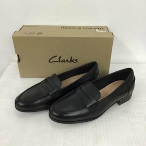 Clarks 表記無し クラークス ローファー ローファー Hamble Loafer レザー UK4 箱有 Loafers 黒 / ブラック / 10092700