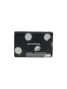 BALENCIAGA◆財布/レザー/BLK/ドット/レディース/391446