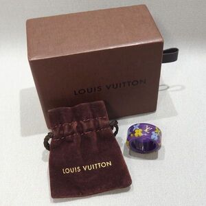 ★LOUIS VUITTON バーグ・ファランドール リング M66098 モノグラム フラワー プラスチック 紫 指輪 ルイ・ヴィトン★