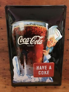 コカコーラ SPRITE BOY CocaCola エンボス ブリキ 看板 ドイツ製