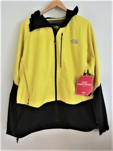 新品 日本未発売 ★ THE NORTH FACE サミットシリーズ L4 ウインドストッパー ハイブリッド フーディー ジャケット イエロー ブラック XL