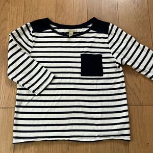 FOREVER21 七分袖Tシャツ　Mサイズ　ボーダー柄 ネイビー