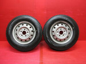 マツダ ボンゴ純正14インチホイール 2本 4.5J 5H 114.3 DUNLOP WINTER MAXX 165/80R14 97/95N LT スタッドレスタイヤ 日産 バネット バン