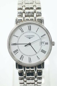 LONGINES ロンジン L4.720.4 グランドクラシック クォーツ デイト メンズ 腕時計 白文字盤 ローマン 稼働品 1344-HA