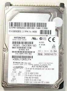 日立 HITACHI DK23BA-60 (ディスク容量 60G) 2.5インチ ATAハードディスク 9.5mm厚 (40pin接続) [送料無料]