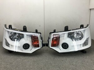 レンズ美品　デリカ　Ｄ５　インナーマットホワイトペイント　ＵＳスタイル　北米仕様　キャンディオレンジ　ヘッドライトT269