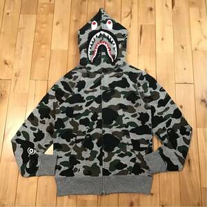 2015年 Heather grey シャーク パーカー Mサイズ shark full zip hoodie a bathing ape BAPE camo エイプ ベイプ アベイシングエイプ z1086